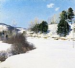 Willard Leroy Metcalf Canvas Paintings - Hush of Winter